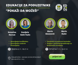 Obavijest sudionicima edukativnih radionica za srijedu – 06.11.2024.